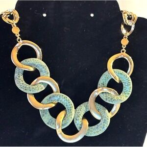 NWT Vintage 1980's‎ MONET Signed Necklace NWT Goldstone, unique gift idea💞